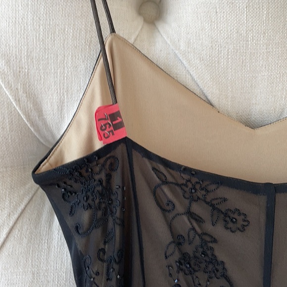 Full length beaded spaghetti strap gown - Picture 9 of 11